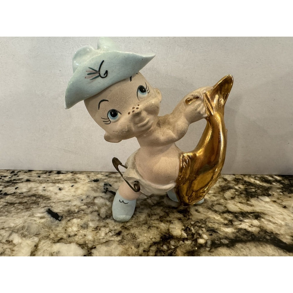 McFarlin Freeman California Collectible‎ Baby Figurine With Fish